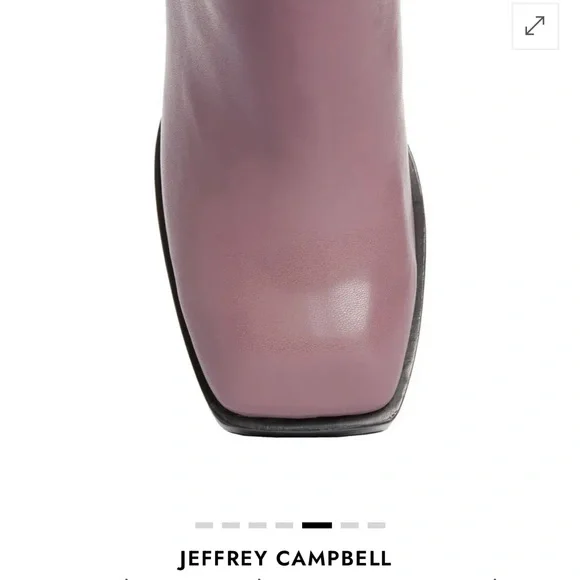 NWT Jeffrey Campbell Dauphin Knee-high Square-toe Heel Boots Size 10 Violet - Picture 7 of 16